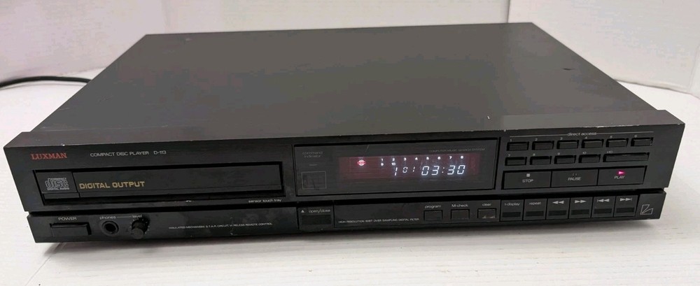 Luxman DC-113 Compact Disc Player Tested No Remote Works Super