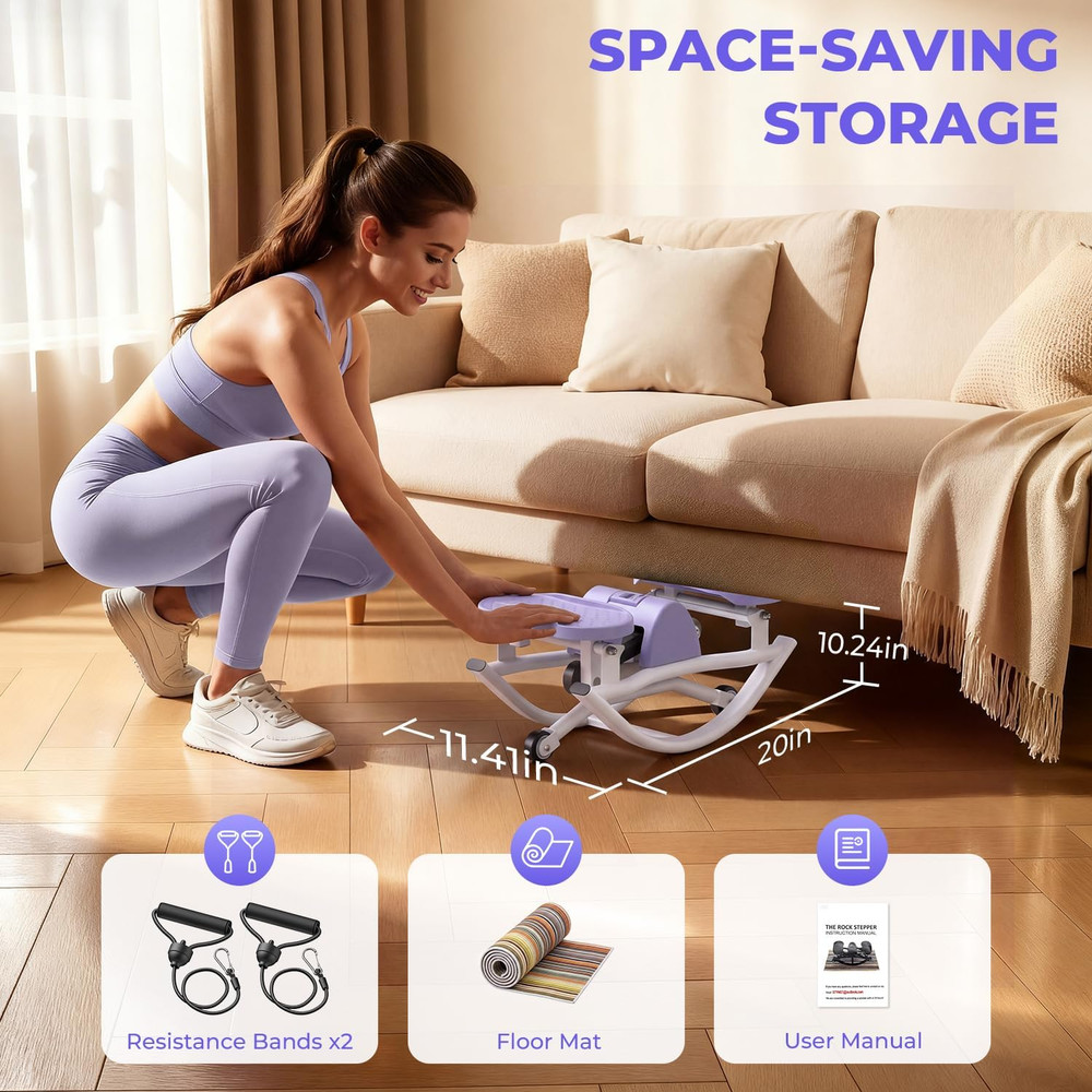 Rock Stepper, Side to Side Rocking Stepper for Exercise at Home, Low-Impact