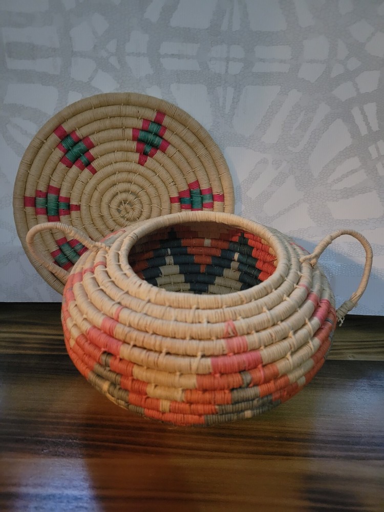 Vintage Handmand Coil Basket