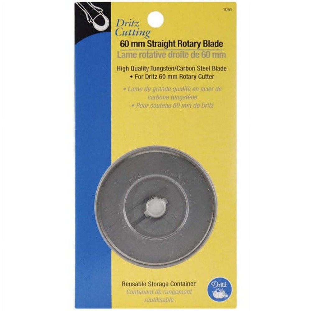 DRITZ 60mm STRAIGHT ROTARY BLADE Refill w/Reusable Storage Container