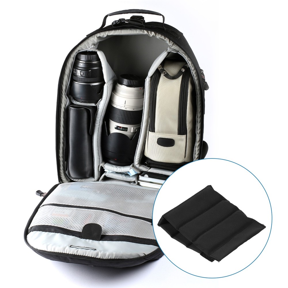 Camera Bag Divider, 2Pcs 8.66"x4.72"x0.31" Shockproof Separator, Black