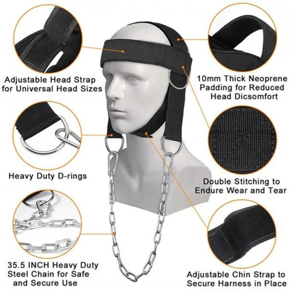 Neck Harness Neck Hat Trainingfor Strength Training Head Strap Adjustable ^ ╏