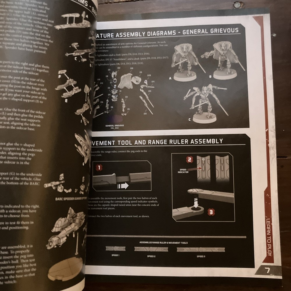 Star Wars Legion Learn To Play Booklet - Reference Manual Instructions