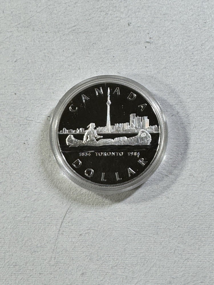 1984 Canada 1 Dollar Silver Proof Coin Toronto