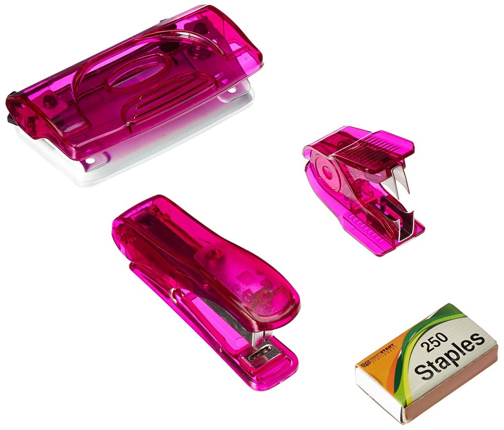 MINI OFFICE SET W/ STAPLER , STAPLES, STAPLE REMOVER & 2 HOLE PUNCH