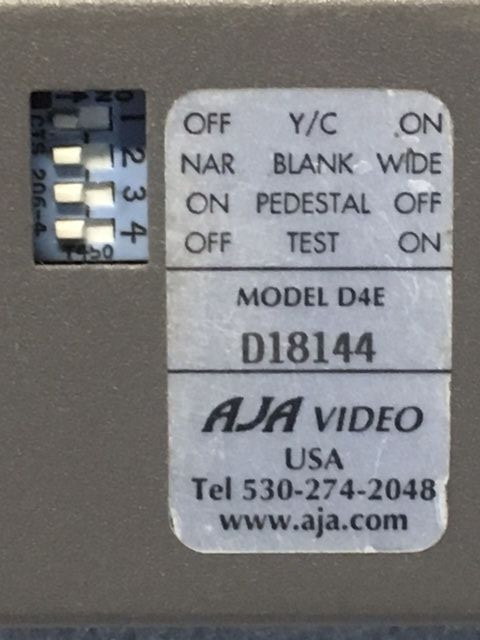 AJA Video D4E Serial Digital Encoder w/ Power Supply - Ships Free -