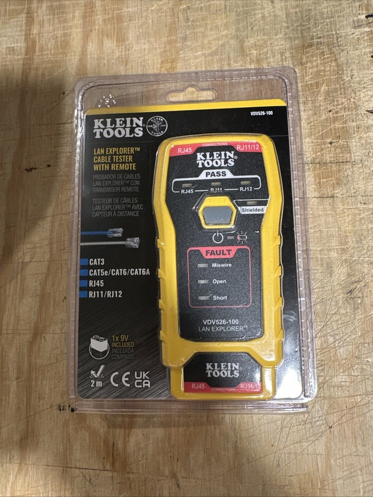 Klein Tools VDV526-100 LAN Explorer Cable Tester w/ Remote & 9V Battery(307)