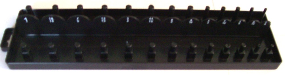 76pc BLACK SAE GOLIATH INDUSTRIAL SOCKET TRAY RACK RAIL HOLDERS DEEP SHALLOW