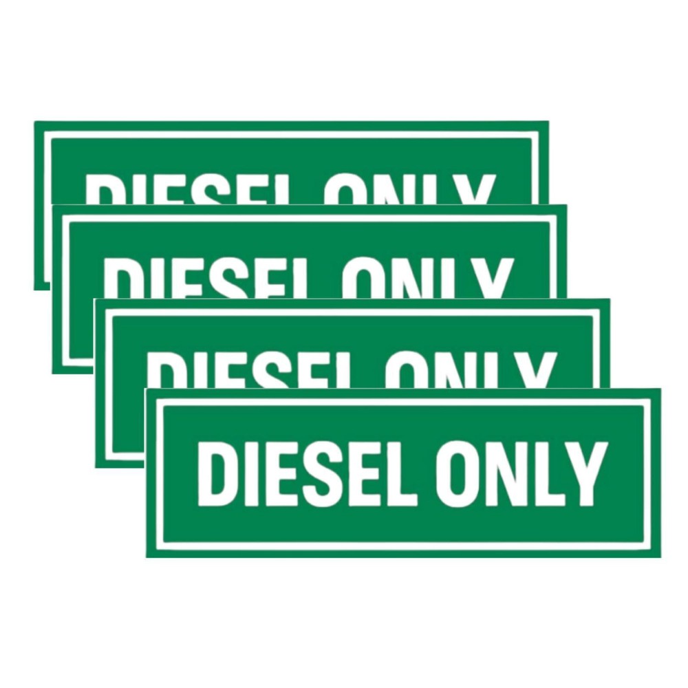 4 Pack Diesel Only sticker 2'' X 6"
