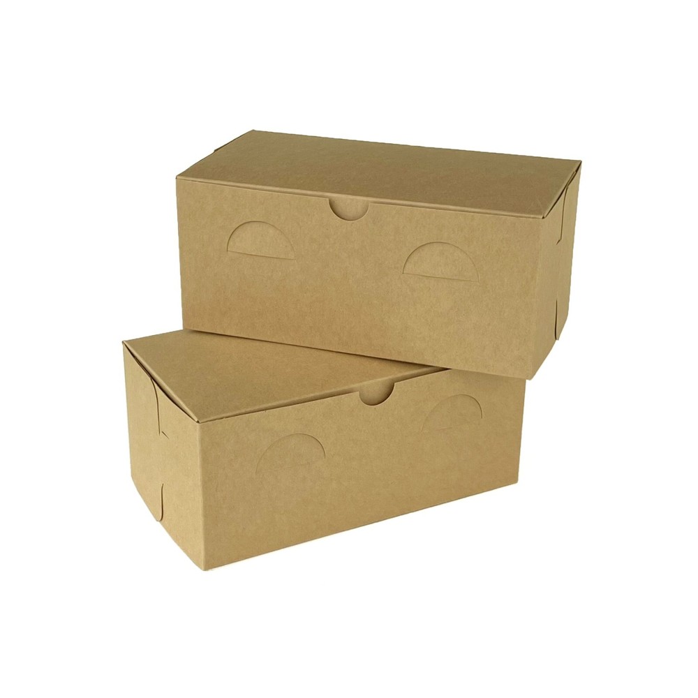 30 Brown Kraft Bakery Boxes 9x5x4 Lock & Tab No Window