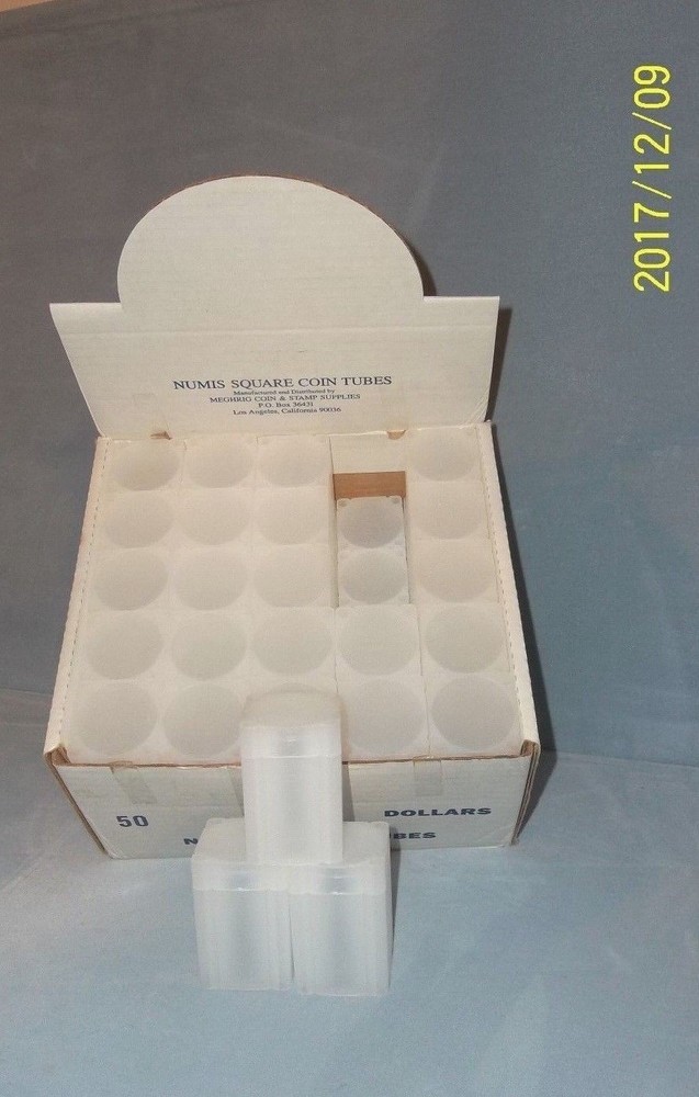 NEW--THREE (3) Numis Square Coin Tubes-Large Dollars