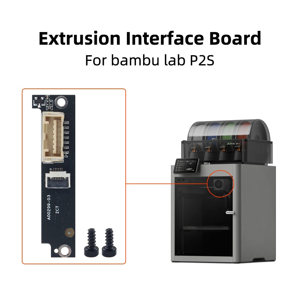 ABS Extruder Connection Board For Bambu lab P2S 3D Printer Replacement Parts