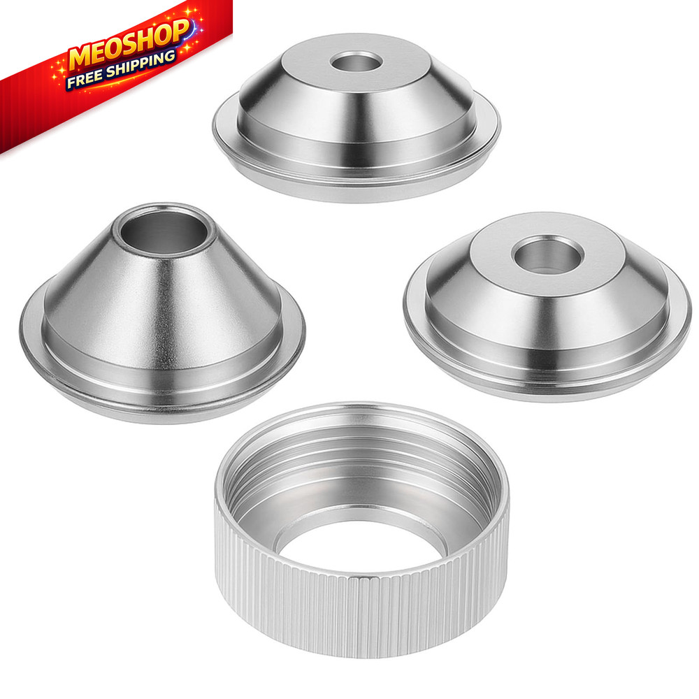 4 PCS Texture Sprayer Orifice Tip Set, 3 Nozzle Tips 1 Threaded Collar sliver