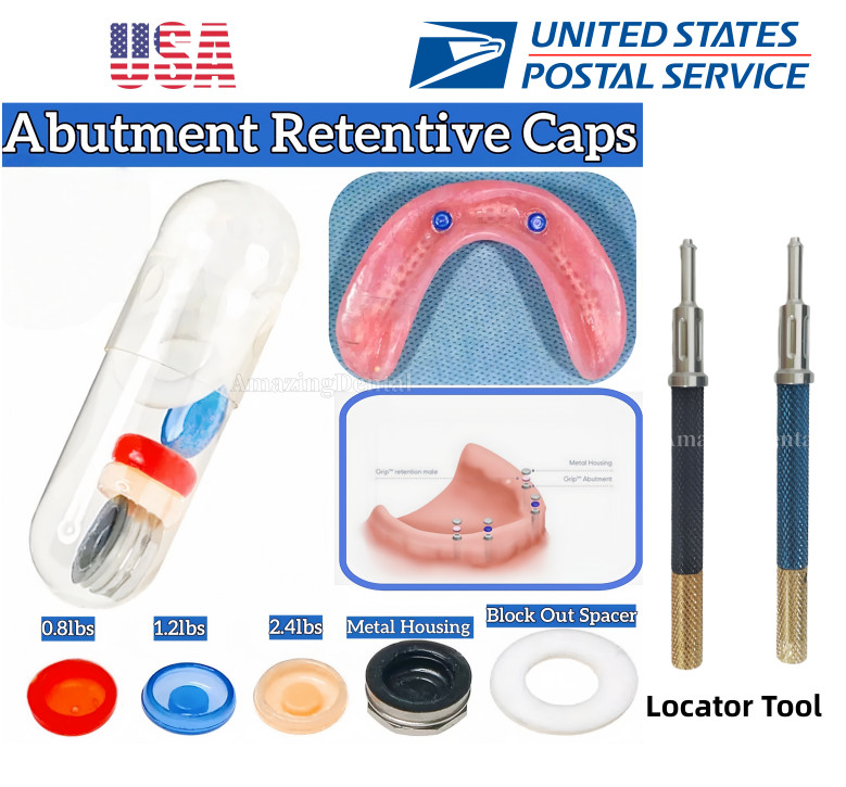 US Implant Universal Dental Retention Caps Insertion Extraction Remove Core Tool