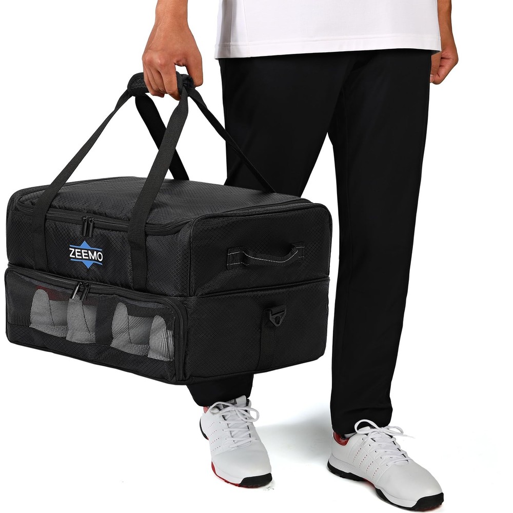 ZEEMO Golf Trunk Organizer, 2 Layer Car Locker with Ventilated Black