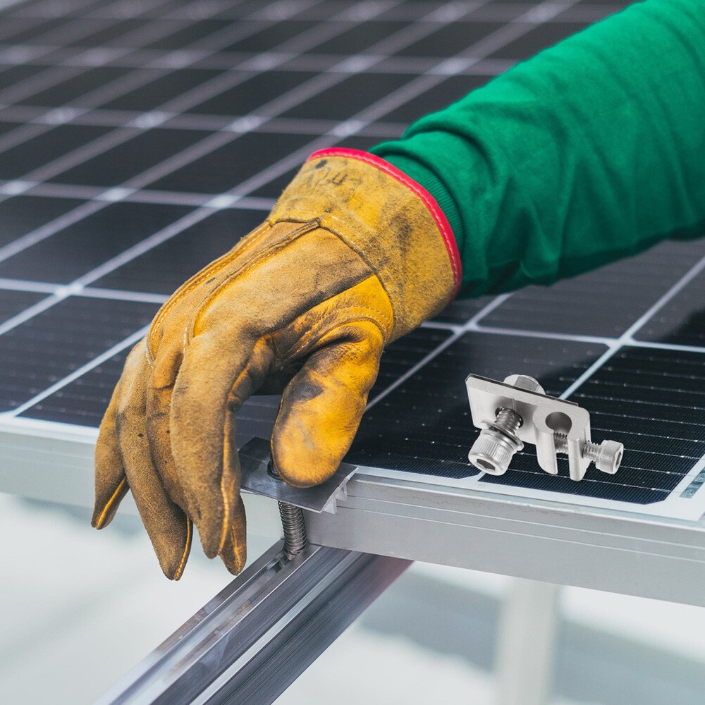 4 Pcs Ground Lug Cable Clamp Solar Panel Grounding Connector