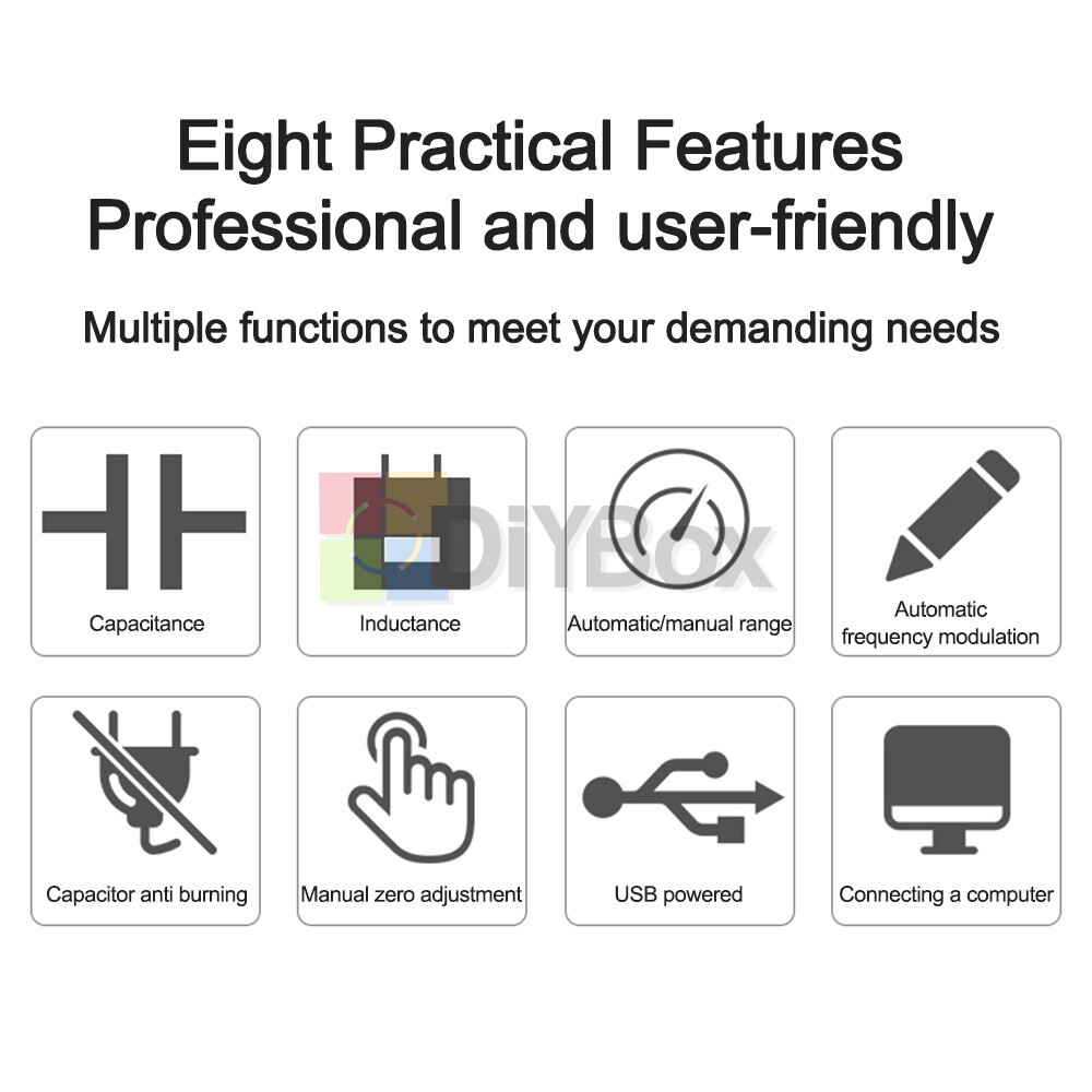 MLC500 High Precision Digital Auto-Range Capacitance Inductance Meter Anti-burn