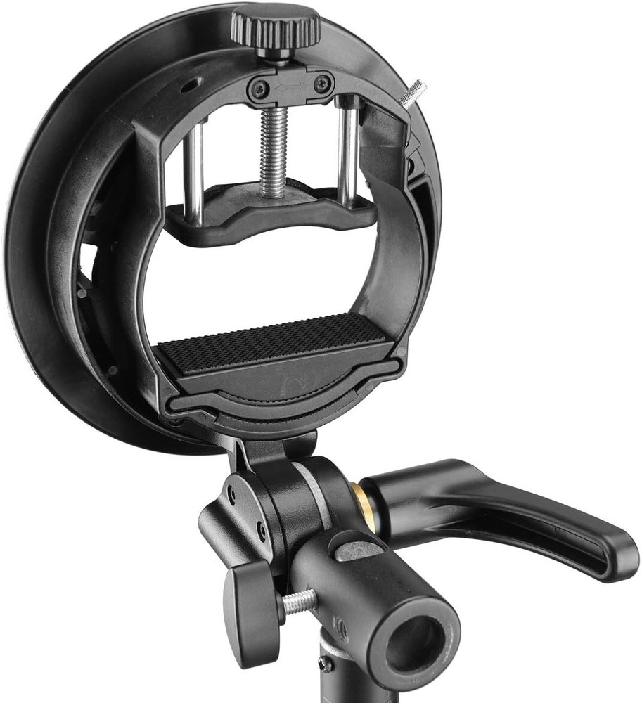 Bowens Mount Flash Bracket with Adjustable Handle for Versatile Lighting Effects