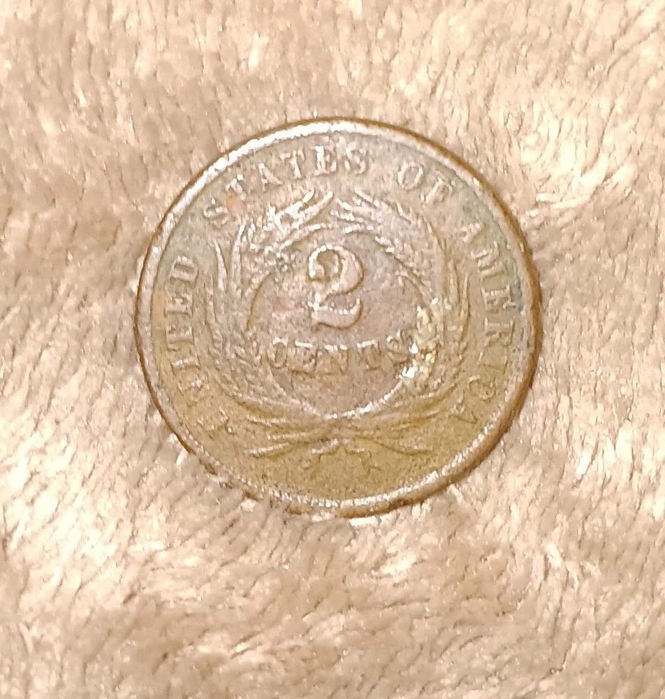 1864 2 Cent Piece  In Good Condition