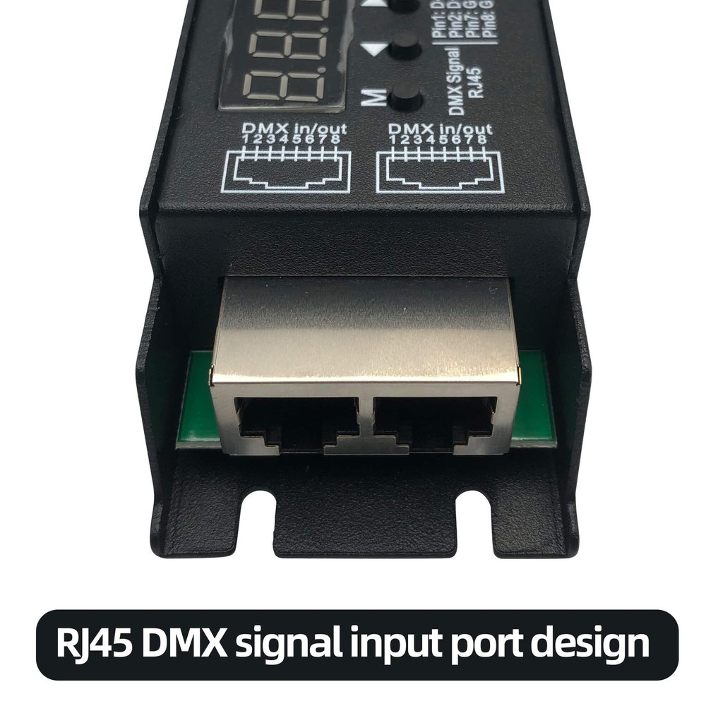 5 Channel DMX Decoder with RDM Digital Display,DMX512 Dimmer Driver PWM RGBCC...
