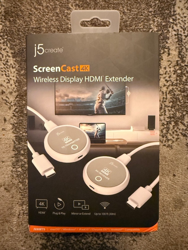 ScreenCast 4K Wireless HDMI Transmitter and Receiver, Wireless HDMI Extender,...