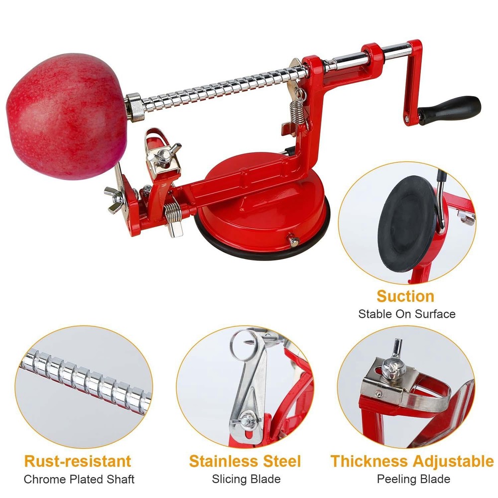 3" 1 Apple Peeler Manual Rotation Potato Fruit Core Slicer Kitchen Hand Cracking