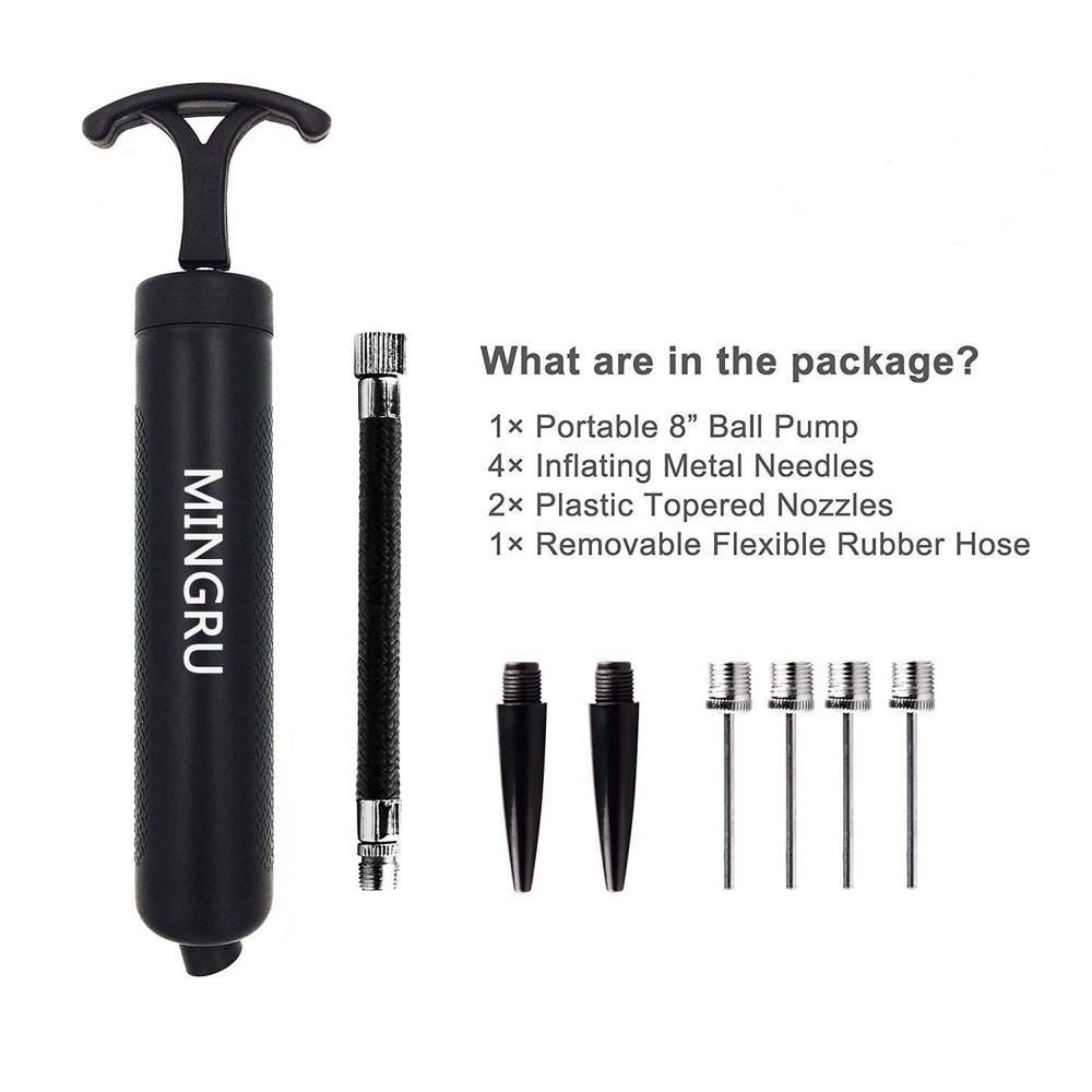 Ball pump (1 PACK - BLACK, 8")