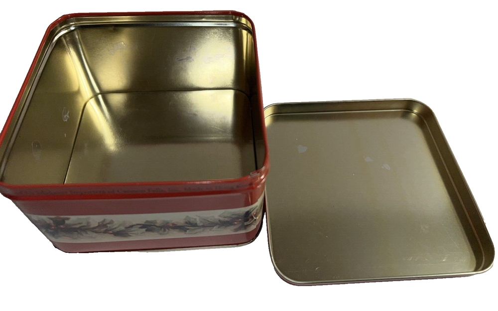 “Father Christmas” Square Tin Container 5” x 5”