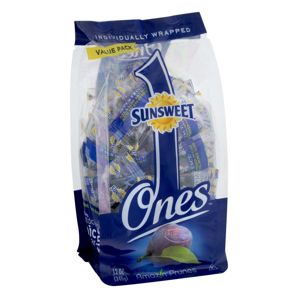 (2 pack) Sunsweet Ones Dried Prunes Value Pack, 12 oz, Individually Wrapped