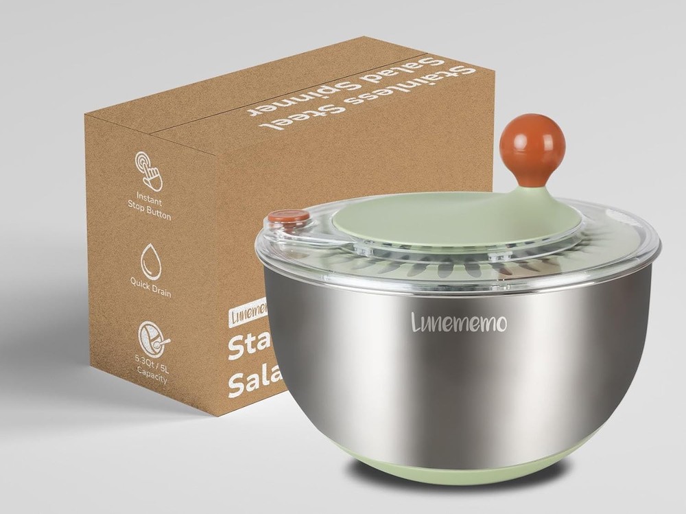 Stainless Steel Salad Spinner with Drain Function