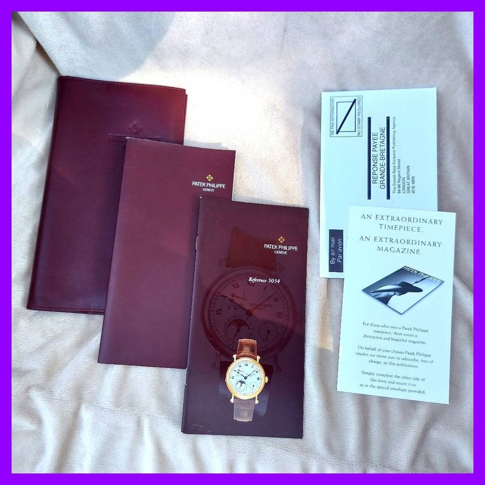 Patek Philippe 5054 Booklets Manual Instructions Folder Lot Set