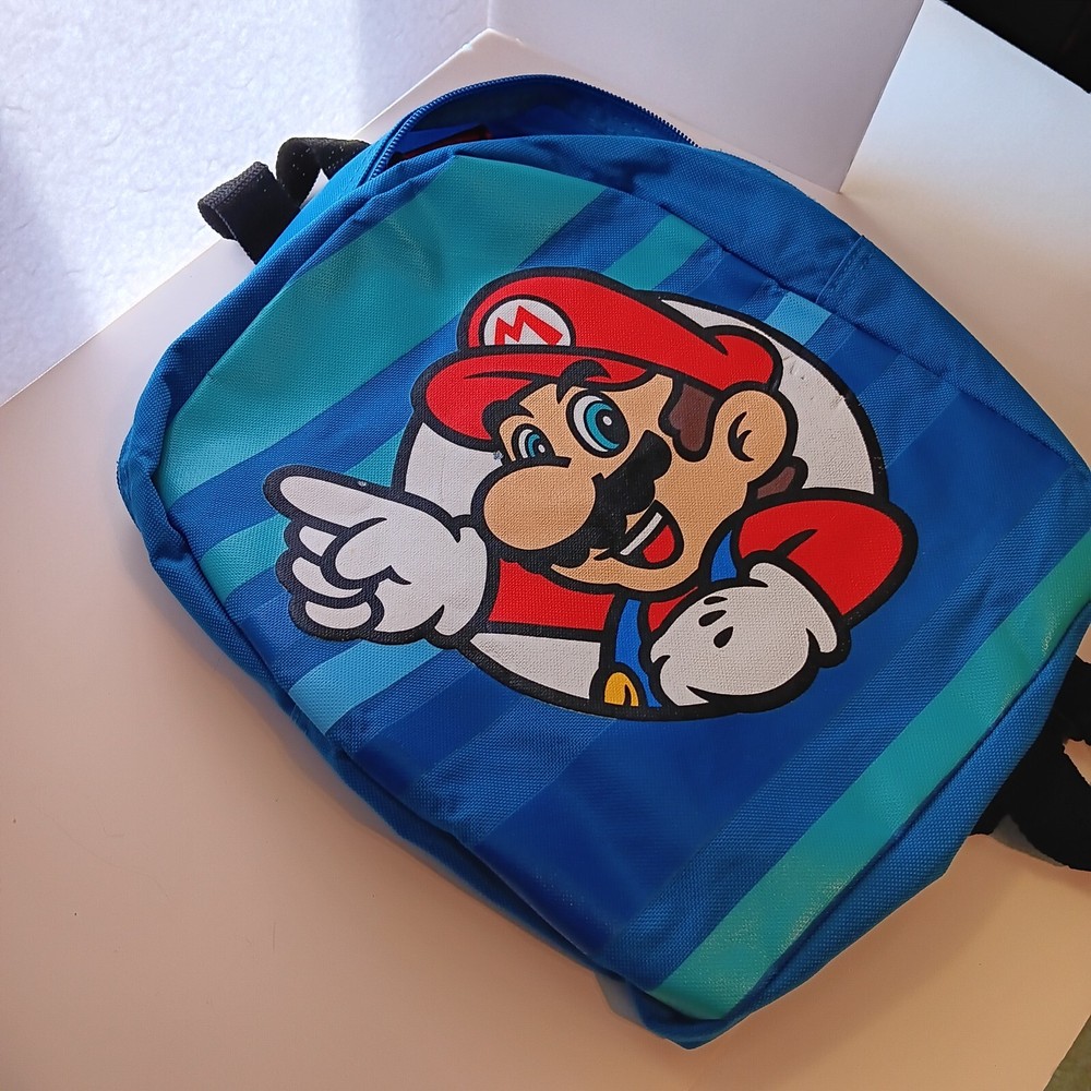 Mario Blue Backpack, kids size, used, good shape