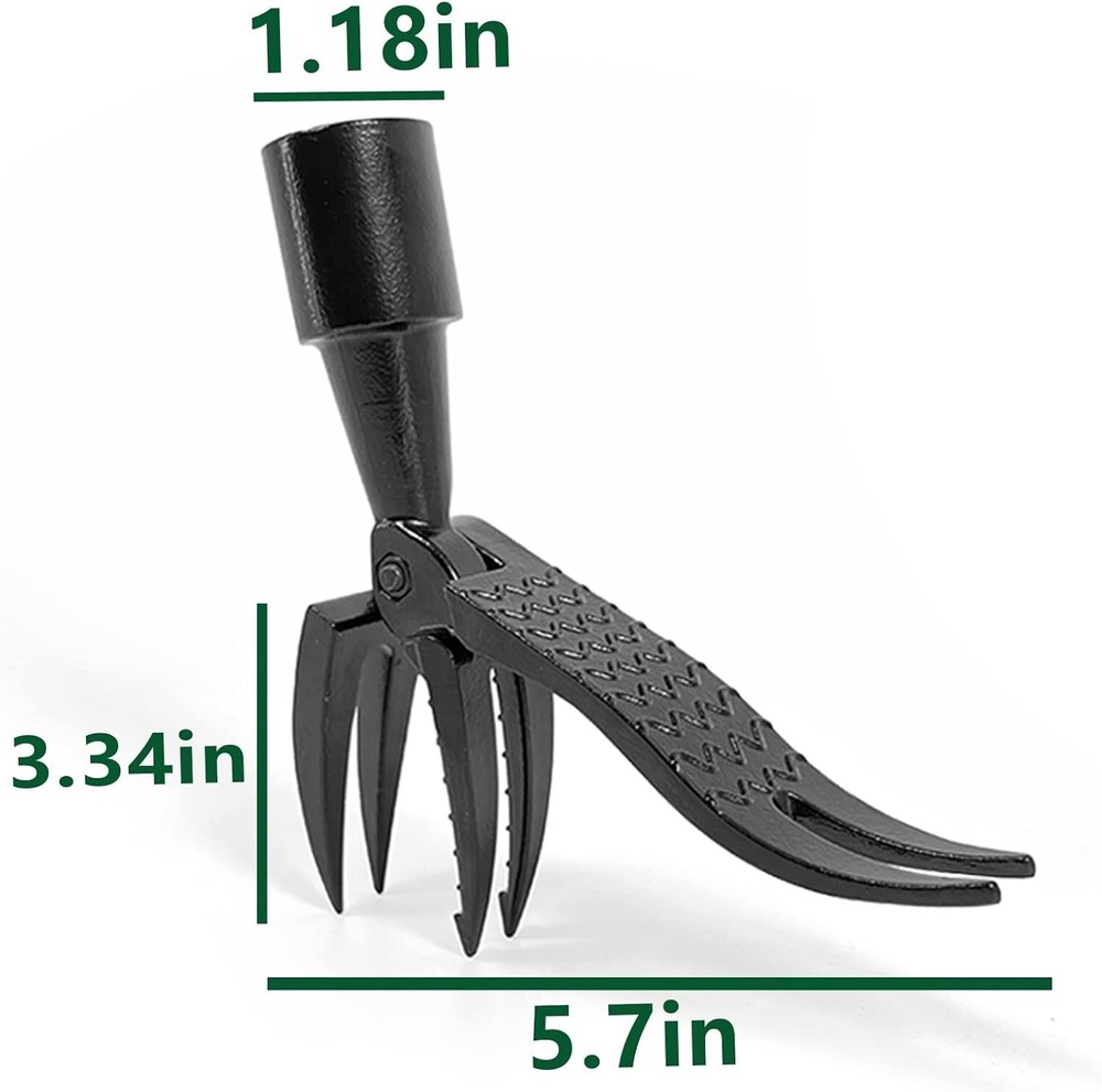 High Hardness Weed Pulling Tool,Manual Stand up Weed Puller Tool Head Replaceme