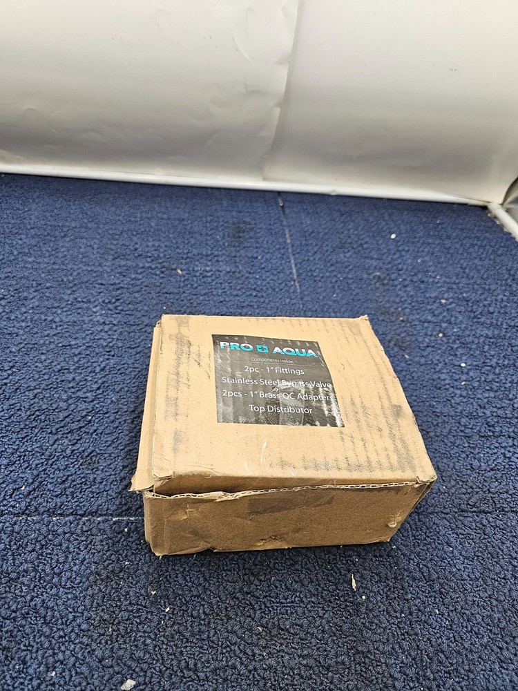 Pro+Aqua 1" Stainless Steel Bypass Valve w/ Brass Adapters Strainer