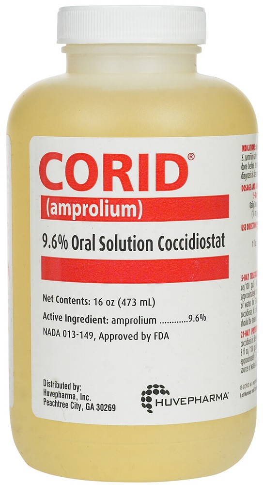 Corid 9.6% Oral Solution 16 oz Cattle Drinking Water Drench