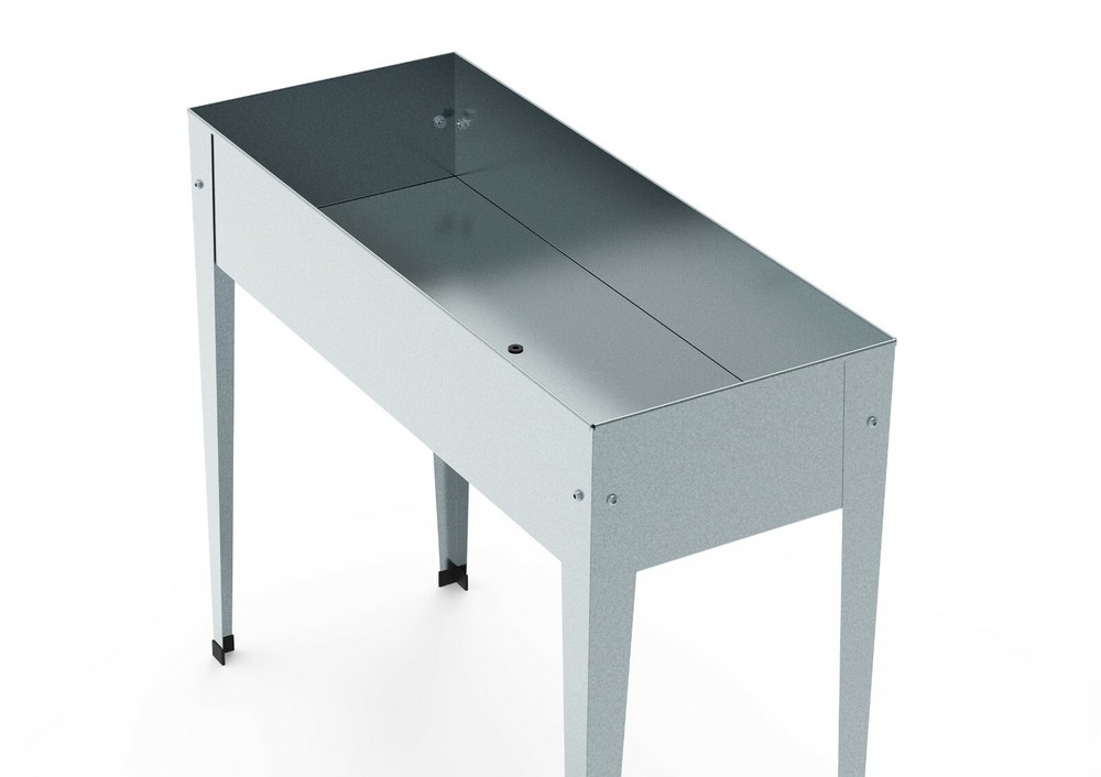 Herstera Urban Garden Elevated Planter Box, Galvanized