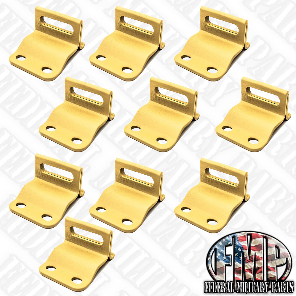 10PK Canvas Tarp Tie Down Hook(A)Tan M998 Military Humvee Truck M1102 M1101