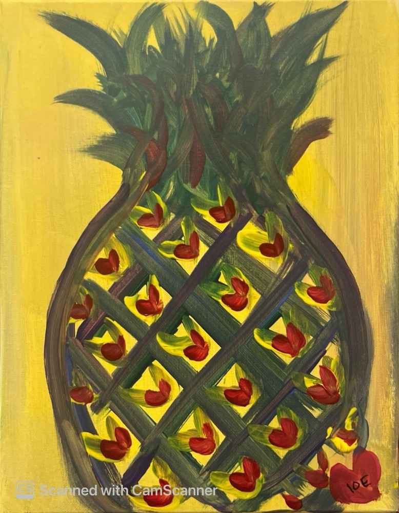 BLESSED#924 11x14 Fruit Original Abstract Neo Expressionism Modern