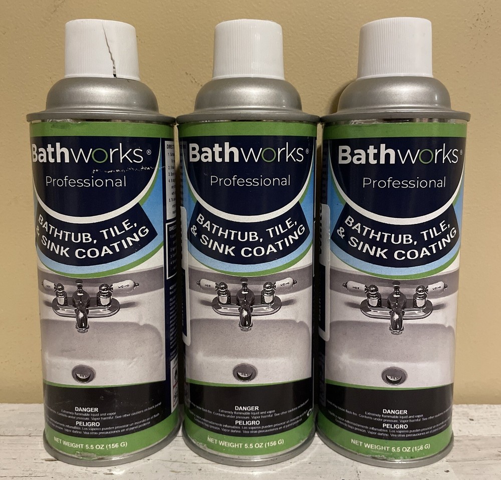 3 Pack Bath Works Professional Bathtub - Tile & Sink Coating White