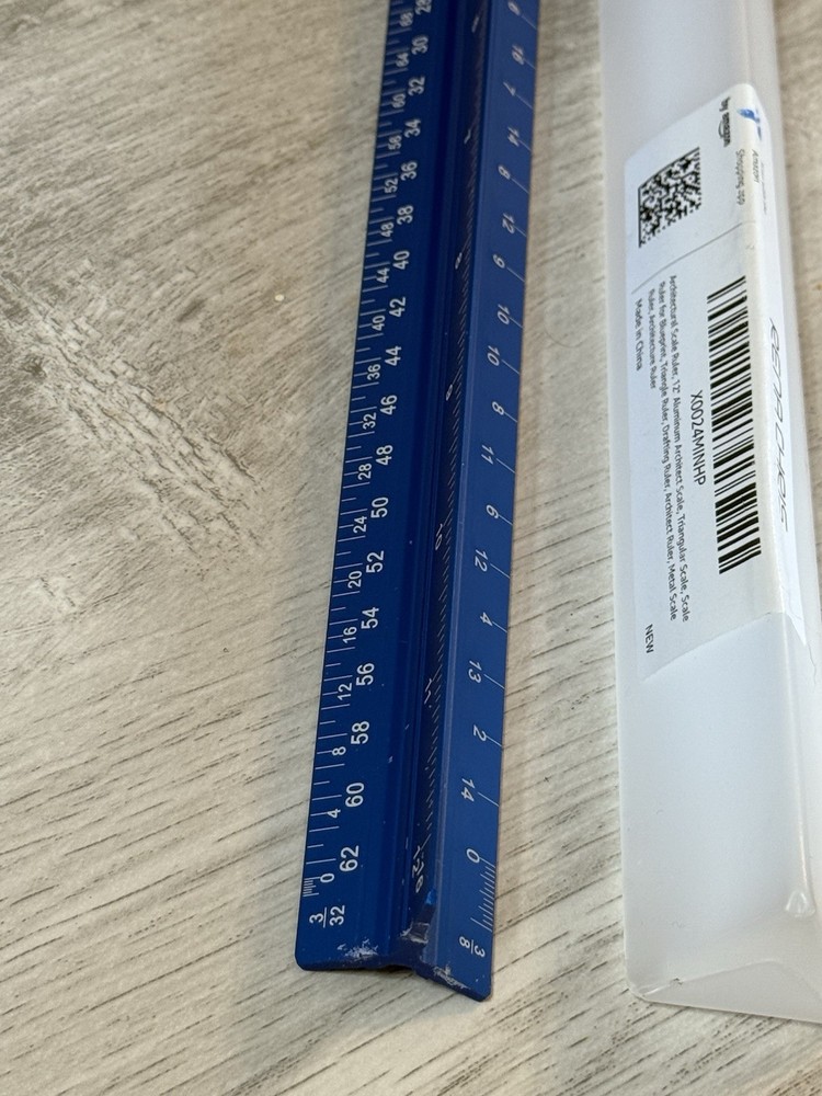 Triangular Engineering Scale Aluminum Ruler For Architects, Engineers & Student