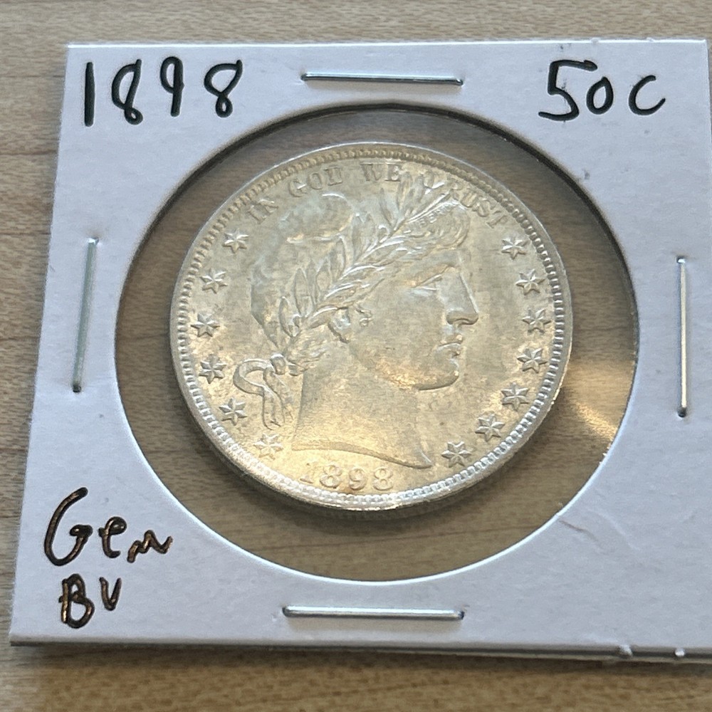 1898 Unc Barber Half Dollar