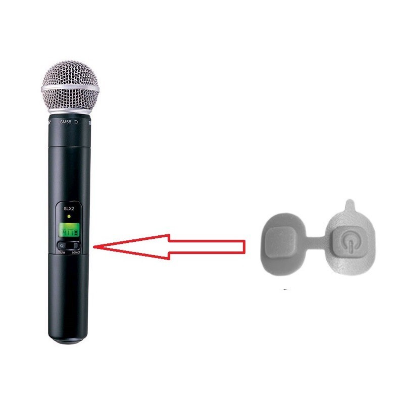 Power Mute Button for Shure SLX2 SLX24 Handheld Wireless Mic Transmitter 2 Pack