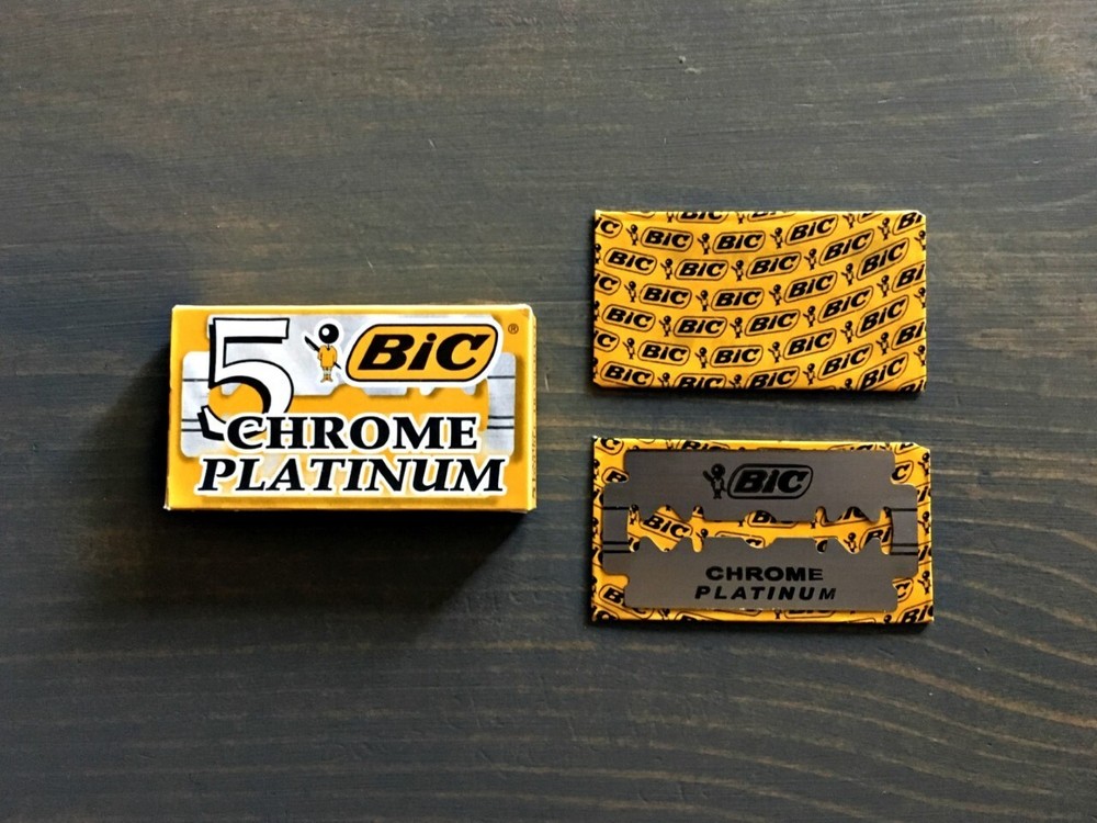 100 BIC Chrome double edge razor blades