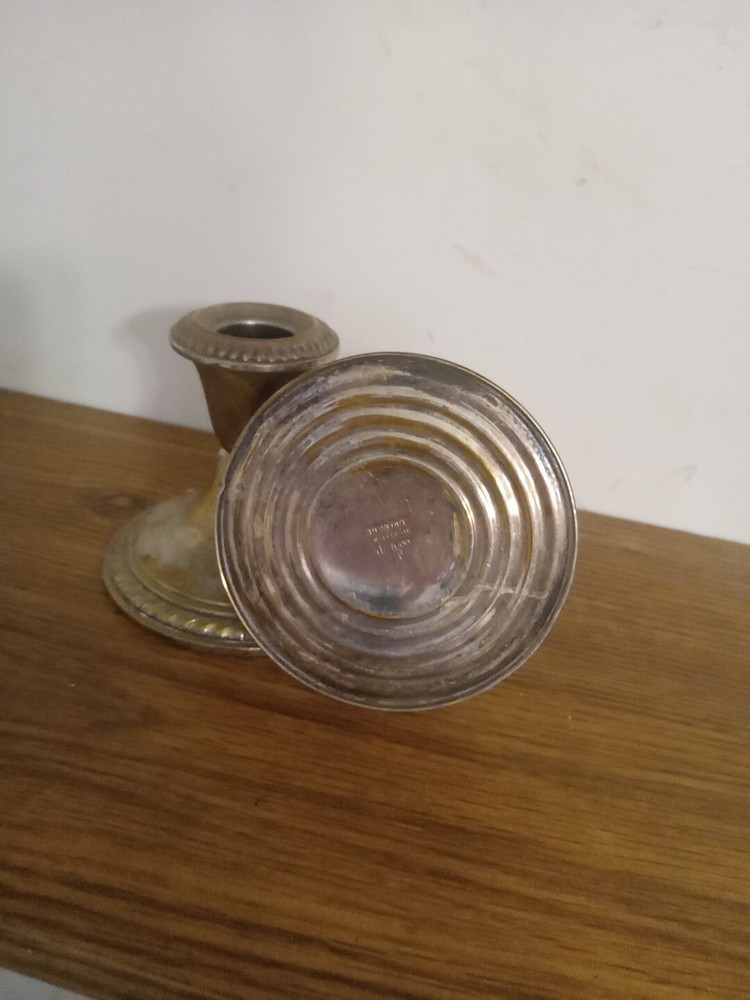 Weighted Silverplate Candlestick Holders