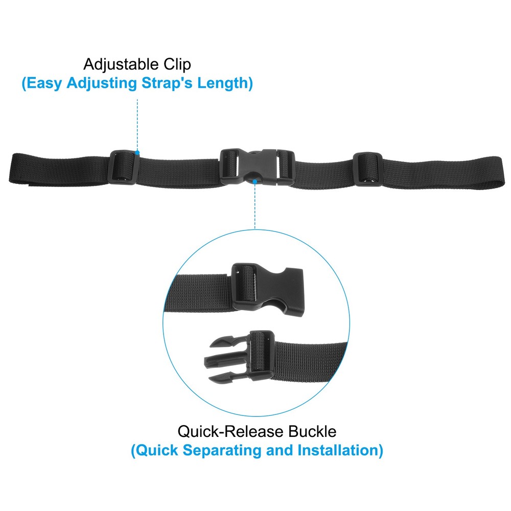 1 x Backpack Belts Strap Waist Strap with Quick-Release Buckle Black