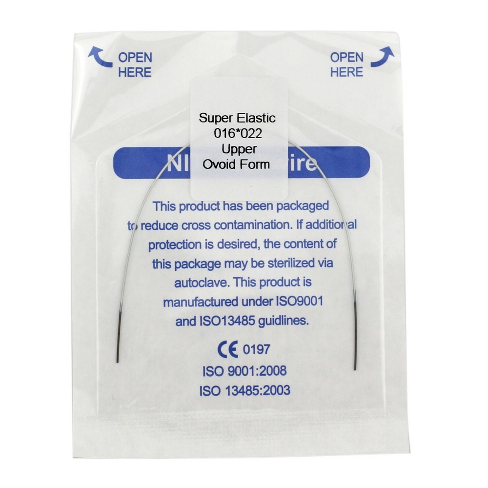 Dental Orthodontic Super Elastic Niti White ArchWire Round Rectangular Ovoid U/L