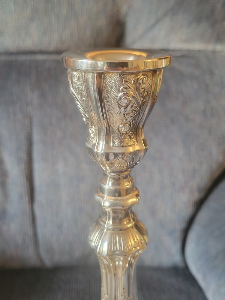 Matched Pair of Hazorfim Sterling Silver Candlesticks