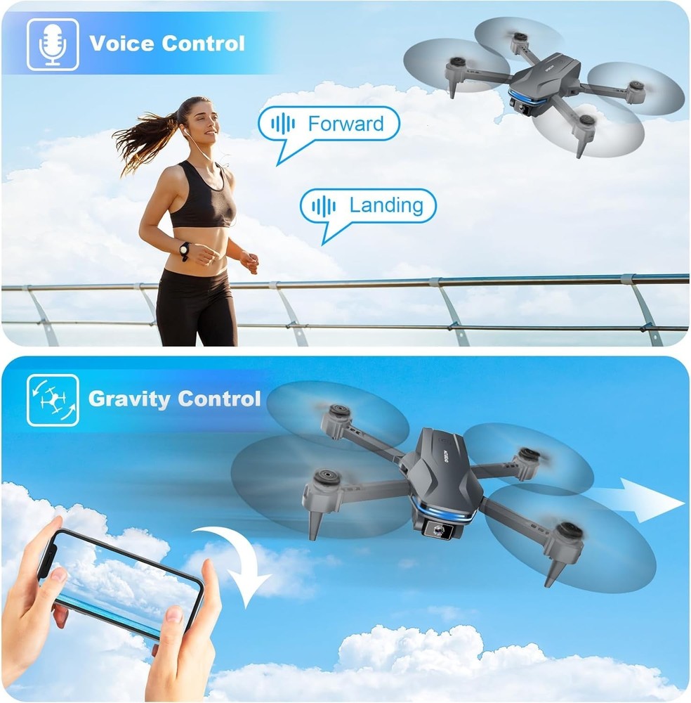Foldable Drone with Camera 1080P HD FPV App Control for Beginners Adults