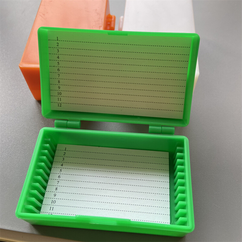 Microscope Slides Box Holder Case Plastic Lab Pathological Slides Storage Box