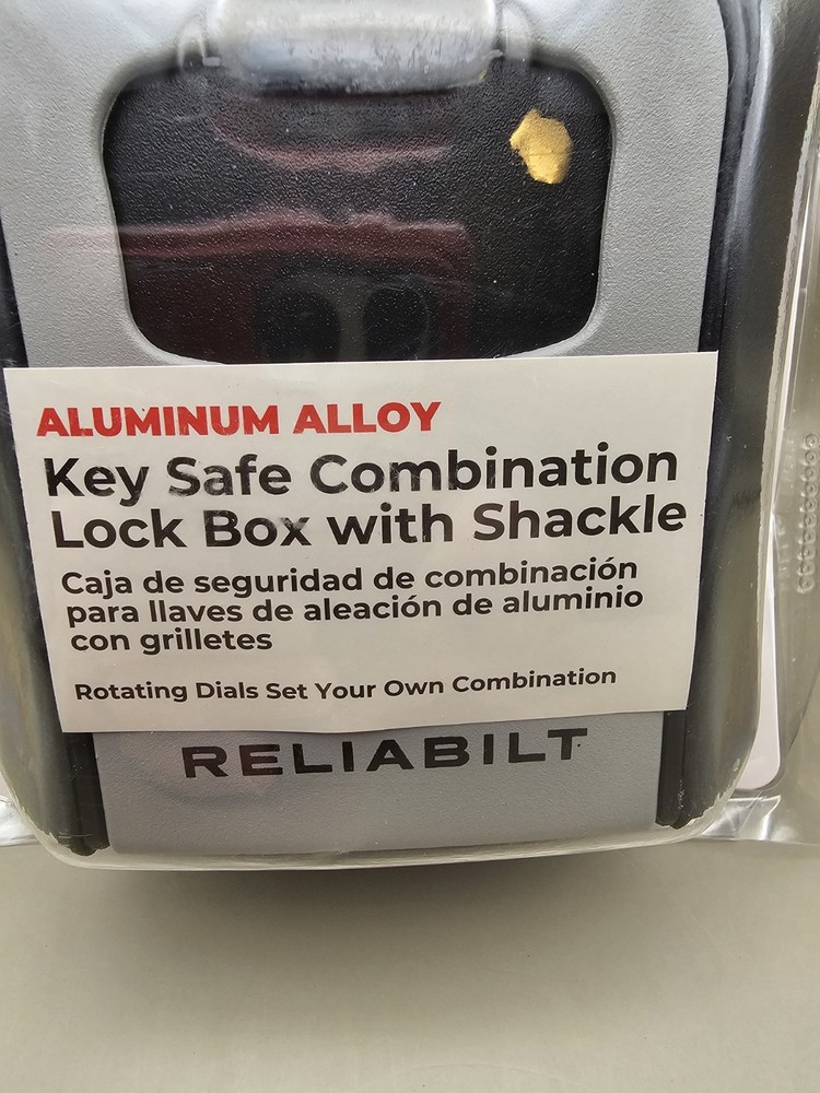 Reliabilt lock Box, Large Key Lock Box Resettable Combination Code Shackle